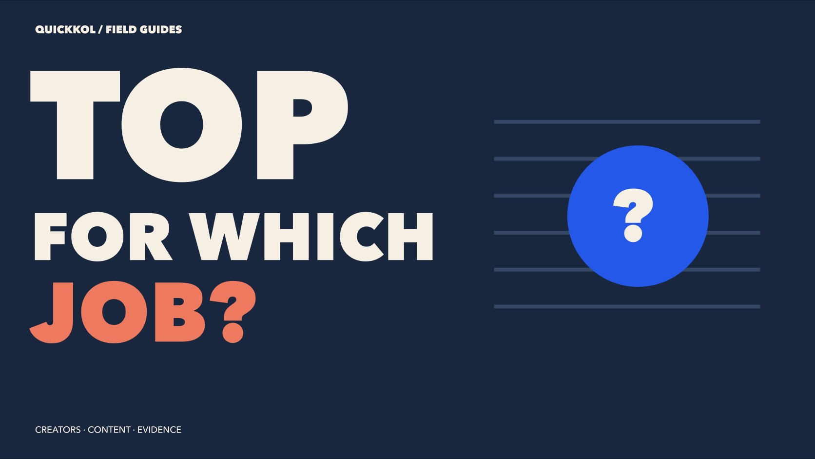 TOP FOR WHICH JOB typography and a question mark frame fitness references by assignment