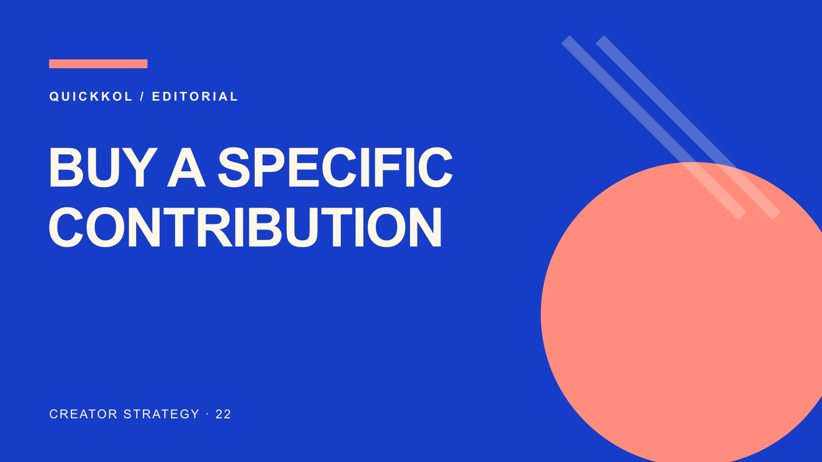 Editorial typography: BUY A SPECIFIC CONTRIBUTION