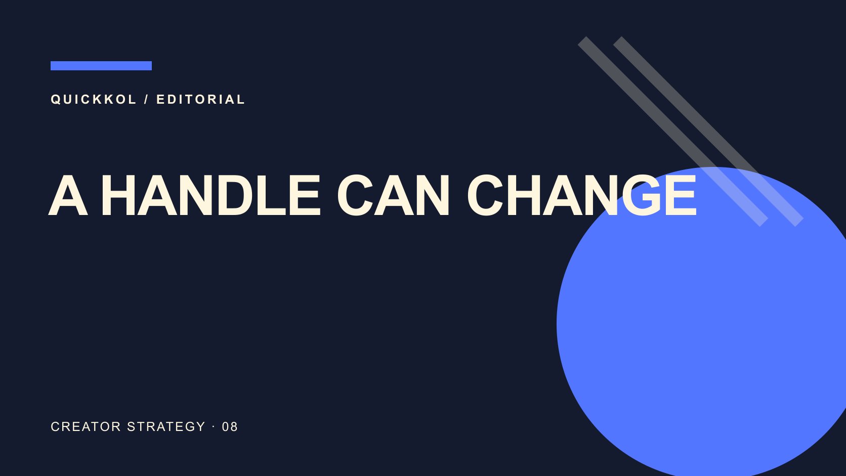 Editorial typography: A HANDLE CAN CHANGE